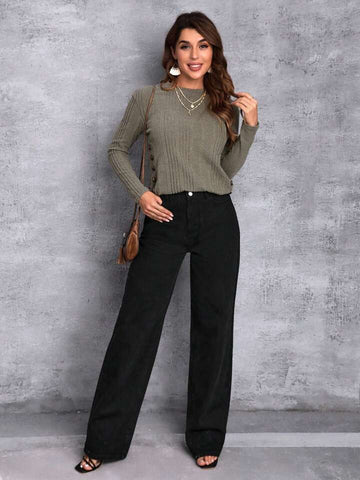 Tall High Waist Wide Leg Jeans - Ladas Boutique