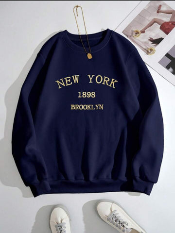 New York Thermal Lined Sweatshirt - Ladas Boutique